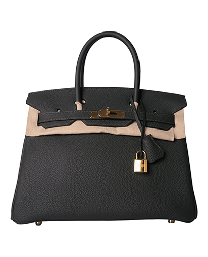 Birkin 30 Veau Togo in Vert Cypress, £11,000, Handbags, Green, Leather, Front view
